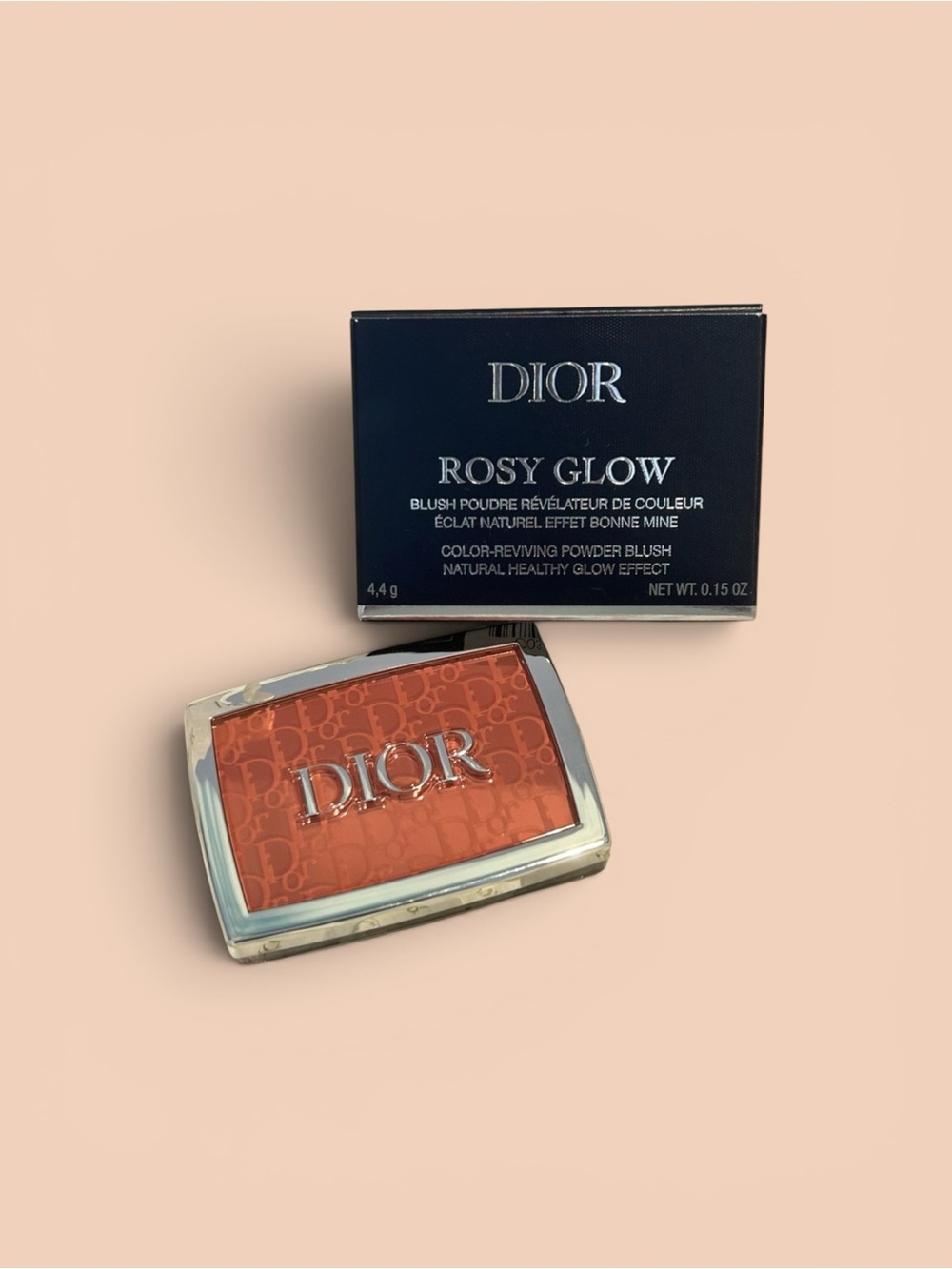 Dior Rosy Glow Color Reviving Powder Blush 012 Rosewood 4.4g 0.15oz. New but no